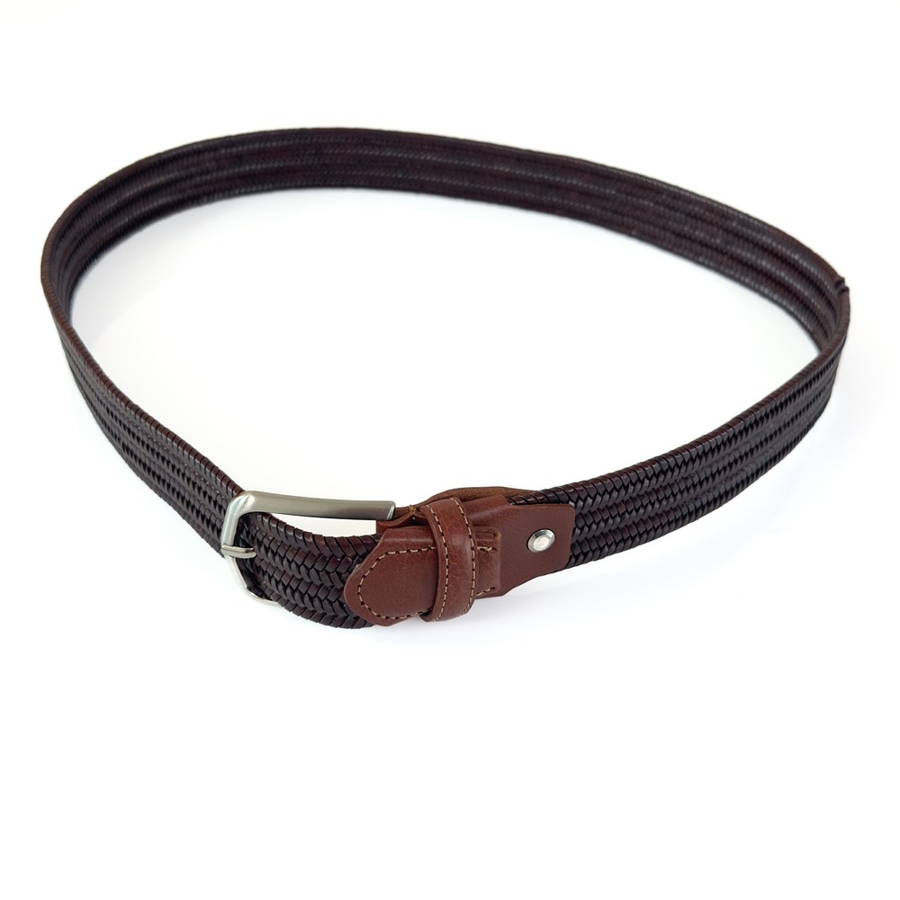 Pierotucci Firenze‎ Woven Belt Dark Brown Leather 115